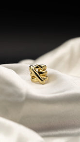 Golden Vera Loop Statement Ring